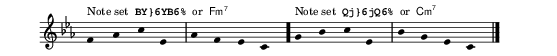 The two note sets